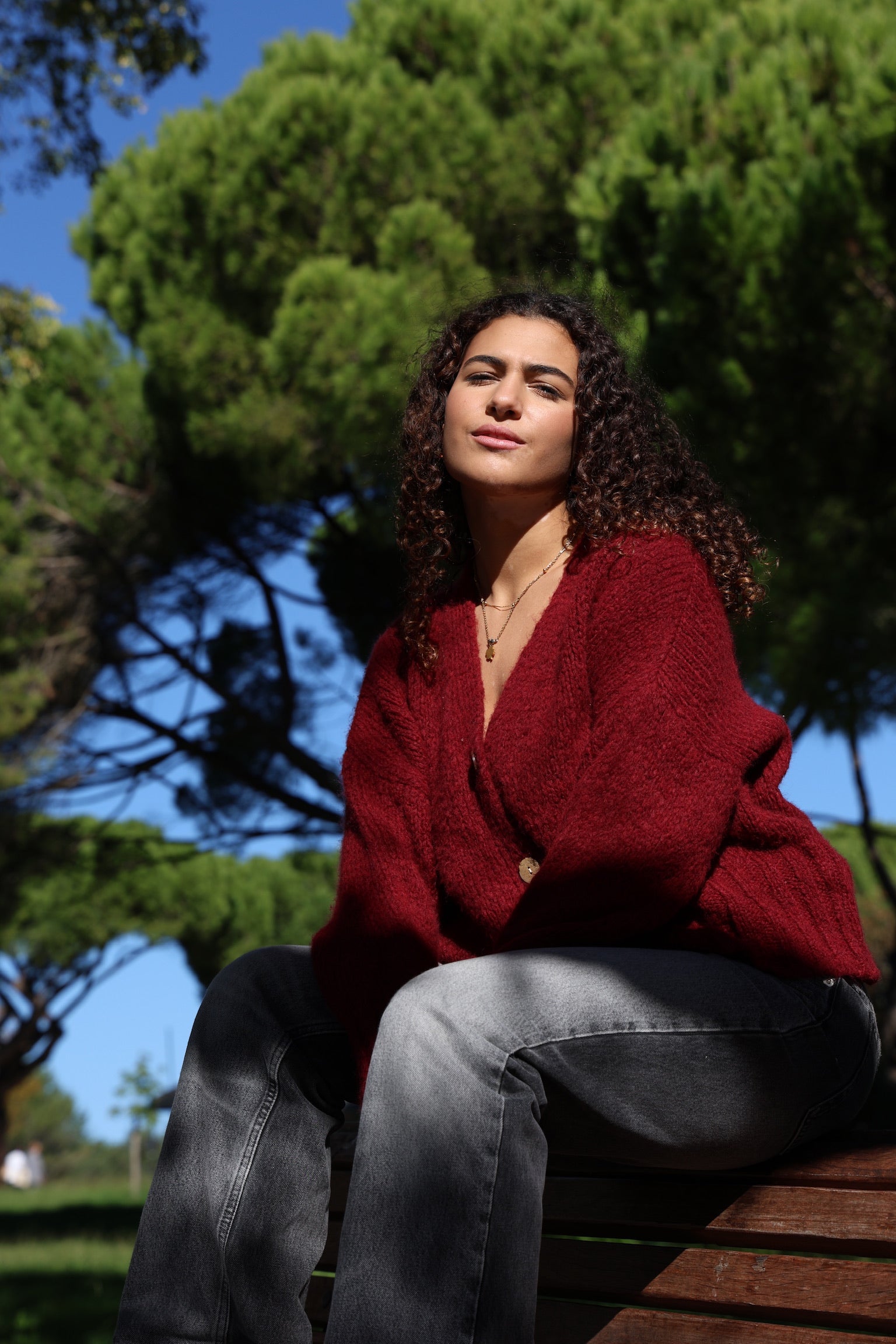 Cardigan Vermelho Malha