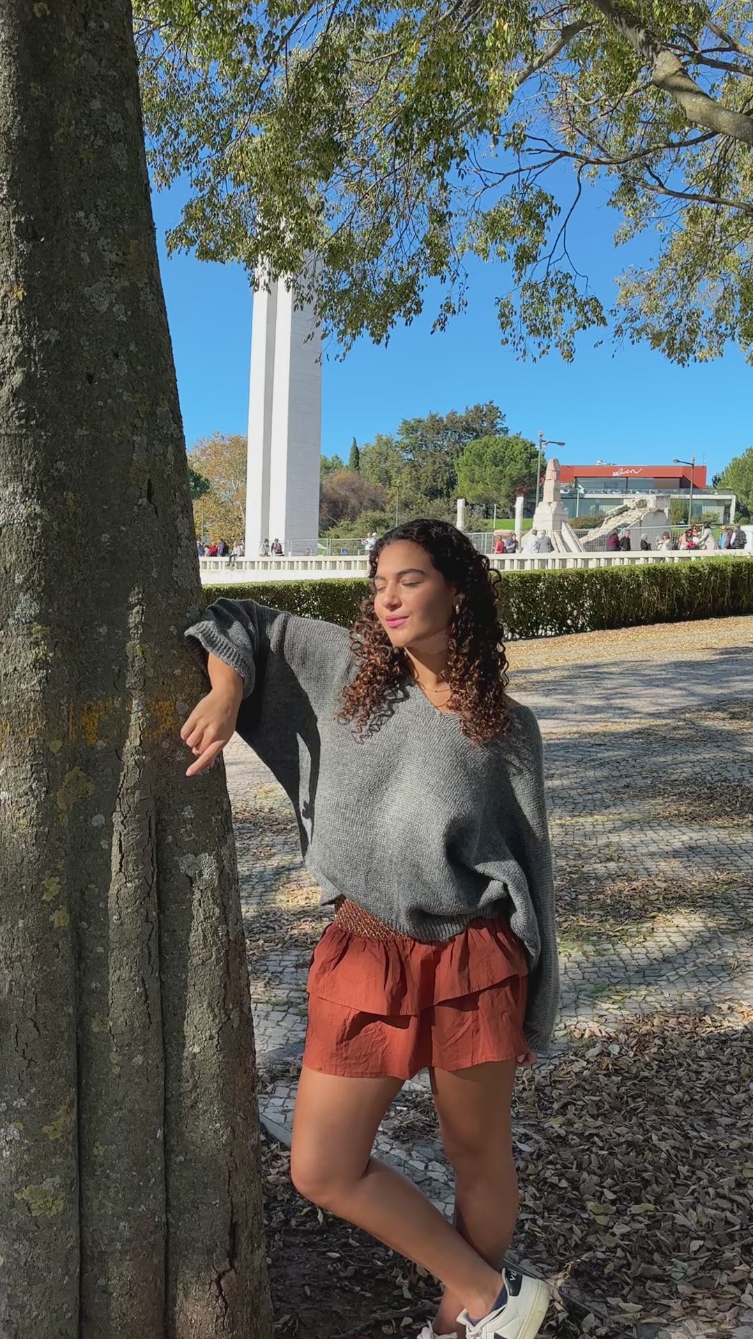 Camisola Malha cinzenta