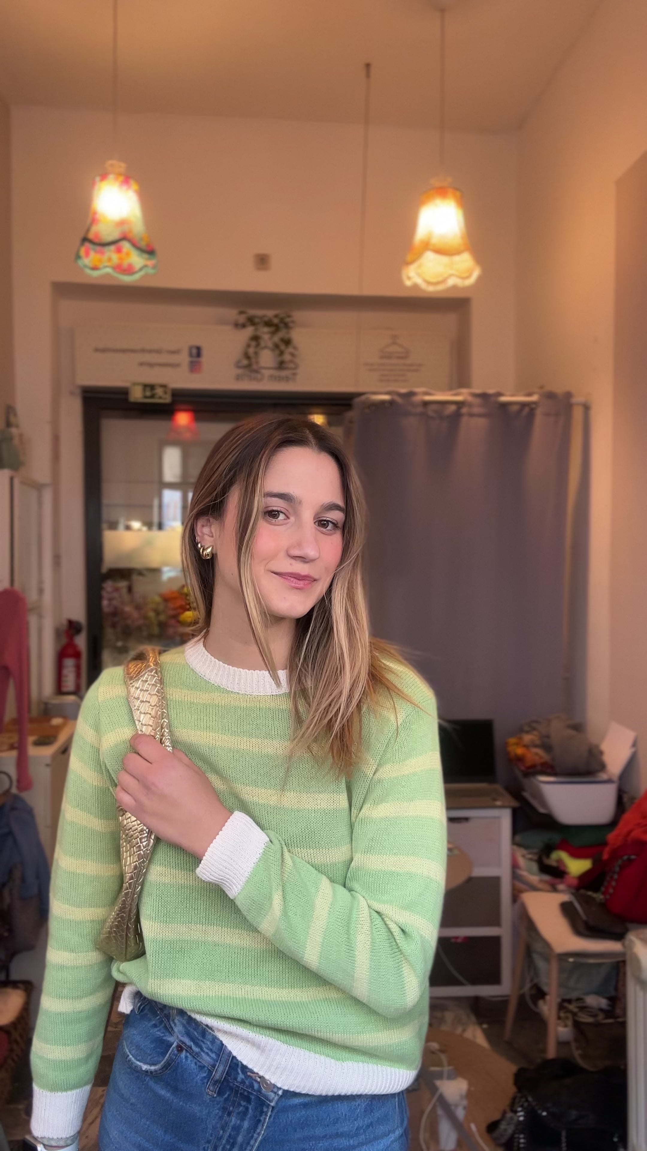 Camisola várias tonalidades de verde